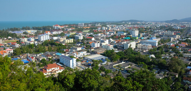 唐宽在泰国宋卡市的全景视图