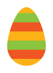 彩色复活节彩蛋卡通春天装饰和食品符号平