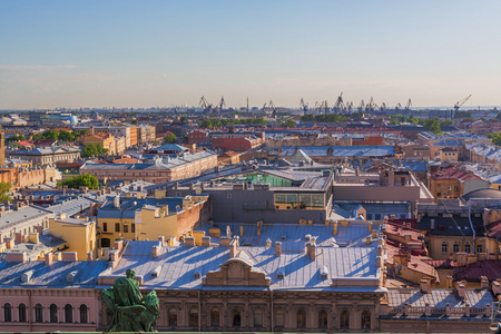 城市景观鸟瞰俄罗斯圣彼得堡
