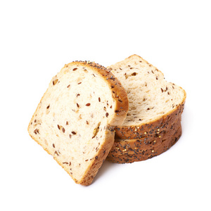 孤立的切片的白面包组成
