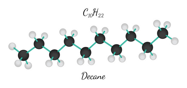 C10h22 癸烷分子