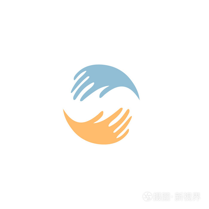 孤立的彩色矢量手标志. 全球友谊标志. 英国