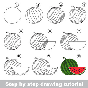 西瓜。绘图教程