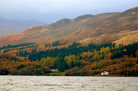 股票形象的海湾 Lomond，苏格兰