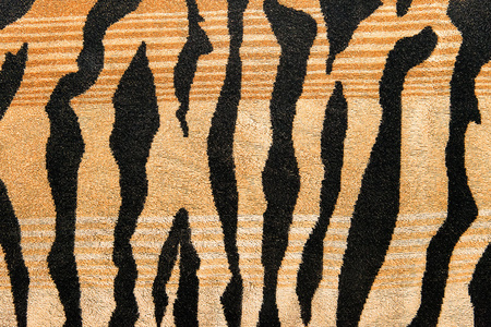 织物与老虎条纹图案背景