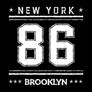 T 恤排版图形纽约布鲁克林