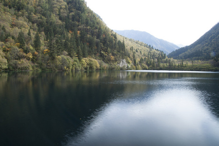 美丽的风景，九寨沟，四川省，中国