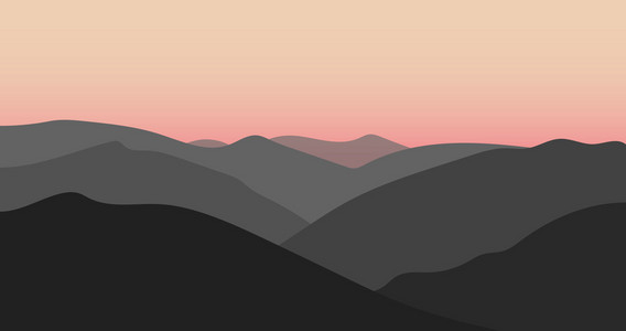 矢量山 sunsetl 风景