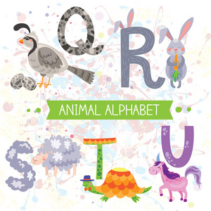 与动物卡通字母