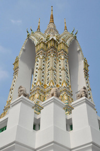 泰国曼谷wat pho的正宗泰国建筑