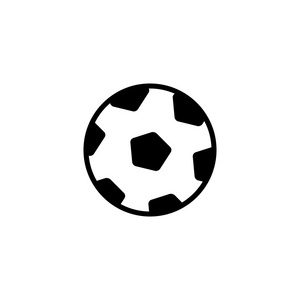 足球球图标。足球的象征。矢量图