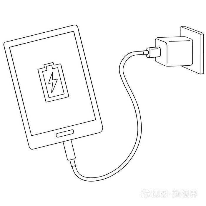 向量集的智能手机充电