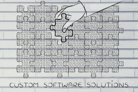 自定义软件解决方案的概念图片