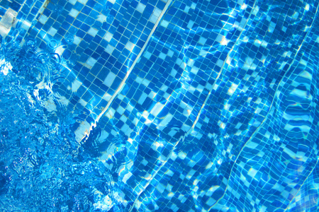 蓝色的海水游泳池纹理