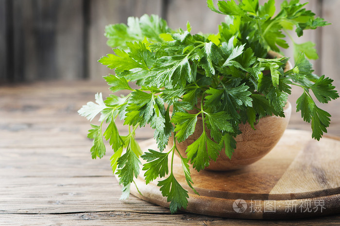 绿色新鲜欧芹