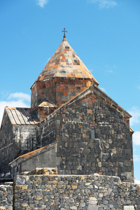 古老的修道院在亚美尼亚 Sevanavank