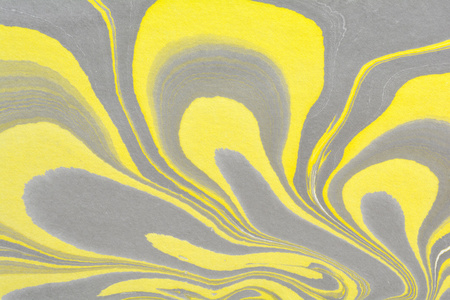 黄色的液体油墨。创意艺术设计