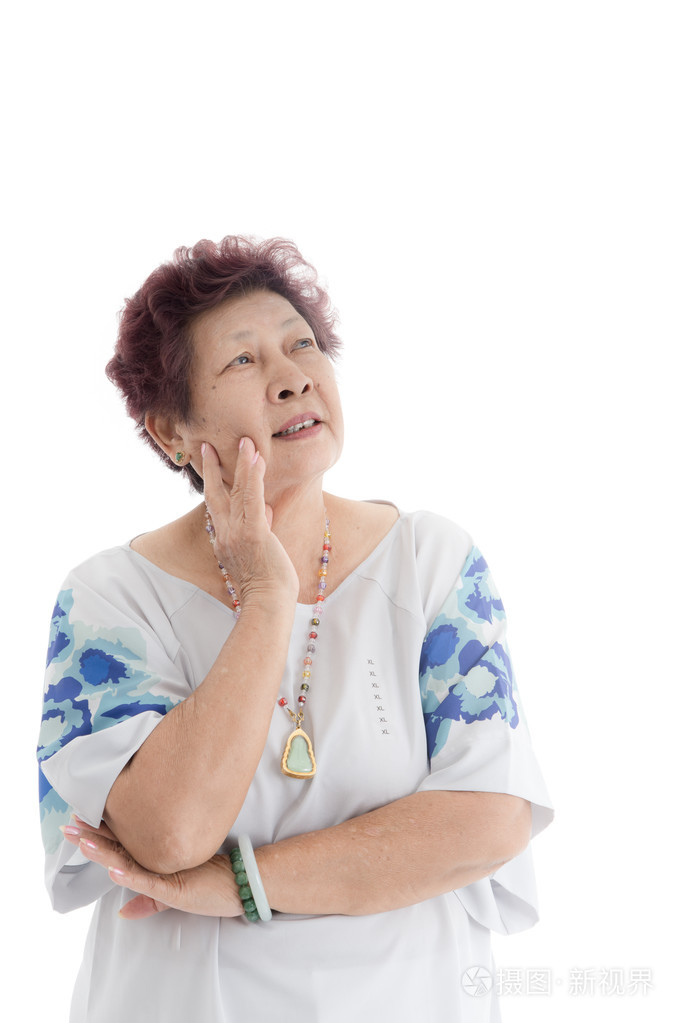 快乐的老年女人