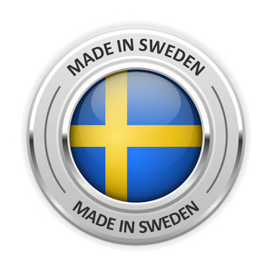银牌瑞典制造与标志图片