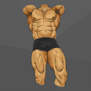 肌肉男人身体图片
