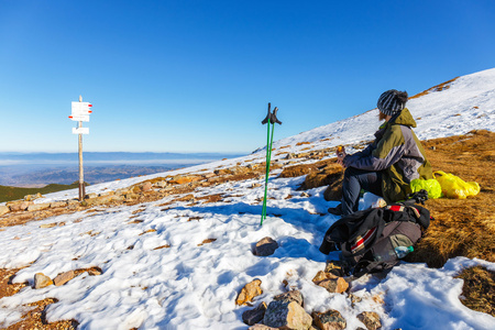 冬日里看来的高塔特拉山，波兰