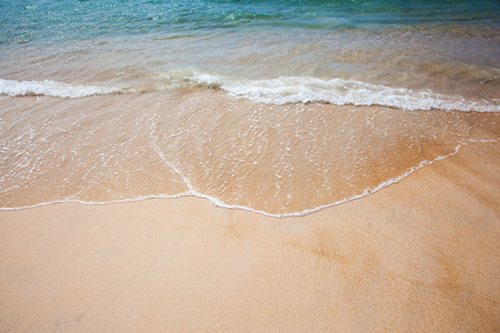 海，海岸线，海滩上的浪