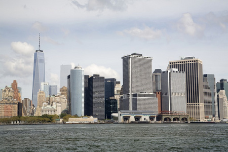 美国纽约曼哈顿下城和金融区