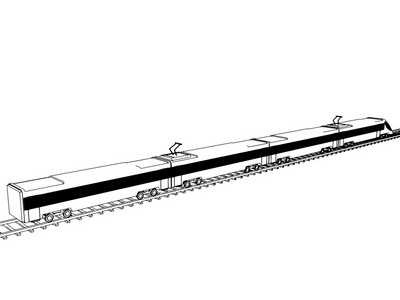 火车轮廓矢量