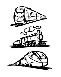 高速列车，为您设计素描
