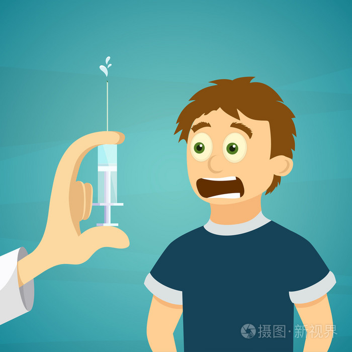 男孩很害怕.股票 ve