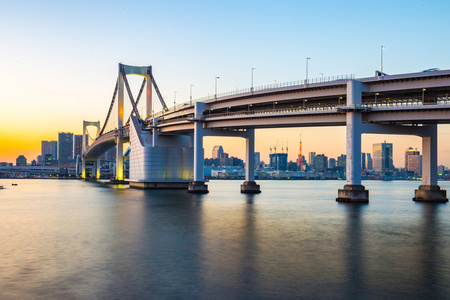 从台场东京视图的城市景观图片