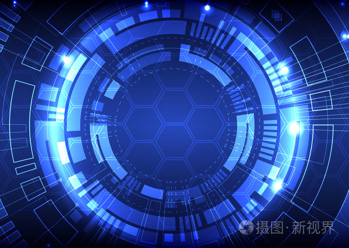 蓝色的抽象数字通信技术背景