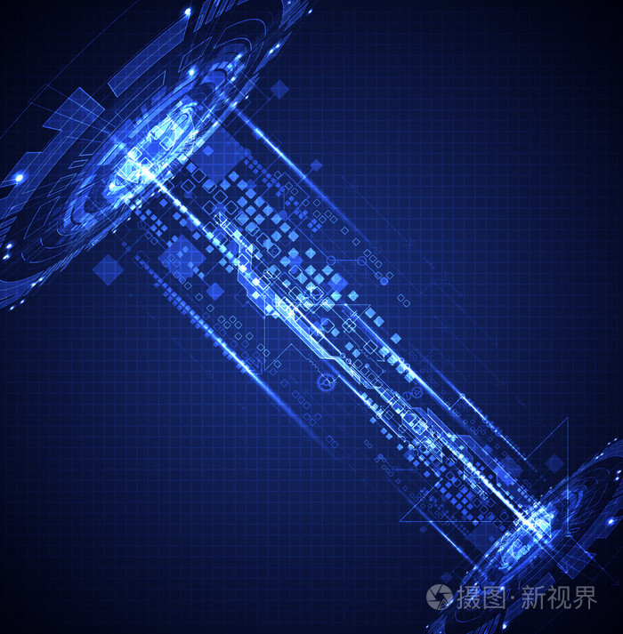 蓝色的抽象数字通信技术背景