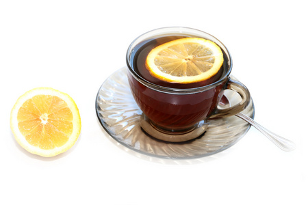 杯茶和柠檬
