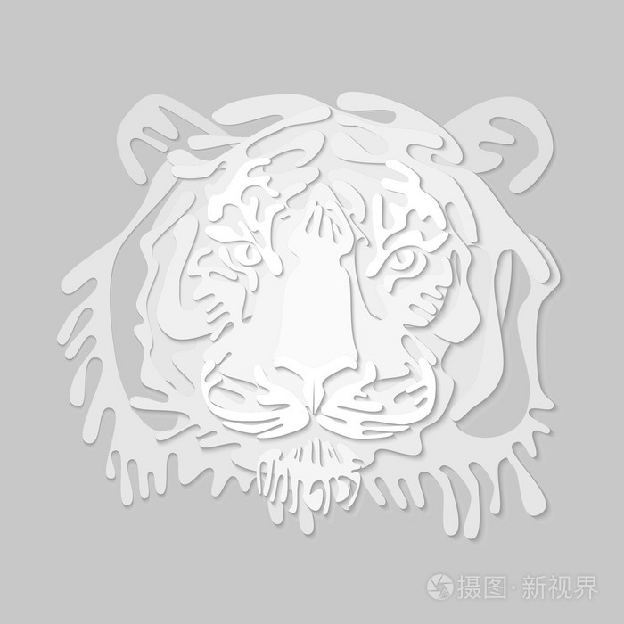 剪纸老虎