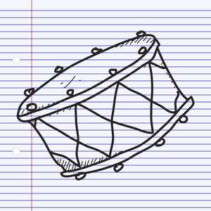 简便的涂鸦的鼓