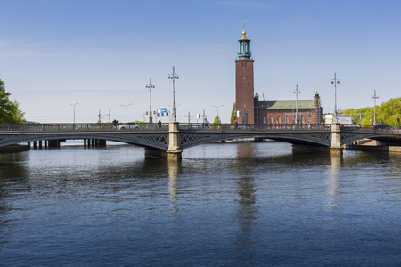 市政厅在斯德哥尔摩，瑞典斯堪的那维亚，欧洲