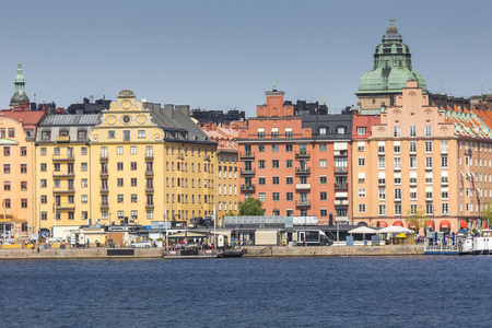 在斯德哥尔摩，瑞典风景夏天全景