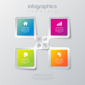多色信息图形模型模板