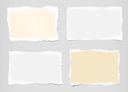 翻录的棕色，白色空白笔记本的纸片是粘在灰色的墙上