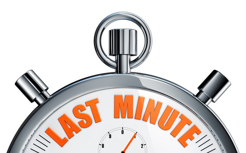 最后一分钟的概念图片