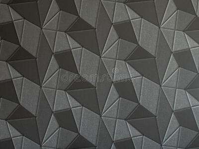 深灰色几何三维纹理壁纸。