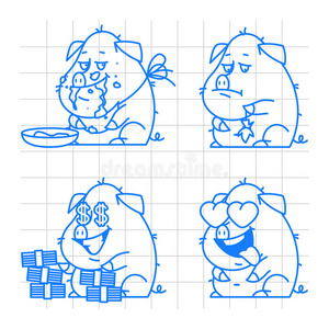 站立 幽默 动物 绘画 食物 颜色 签名 摆姿势 卡通 性格