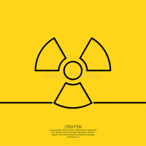 要素 化学 放射 插图 核弹 象形图 危险的 威慑 警报
