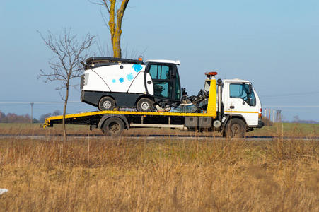 修理 危险的 交通 车轮 车辆 卡车 过境 清扫车 运送