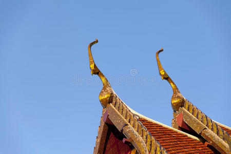 精致的泰国艺术屋顶