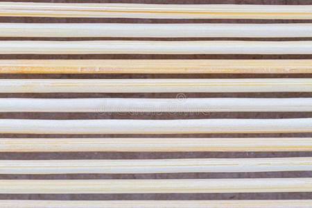 关闭米色棕色竹垫的宏观作为条纹背景t