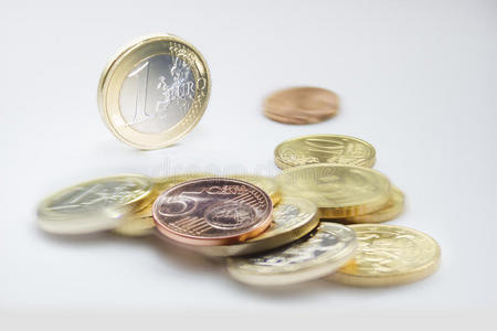 市场 交换 银行业 金属 欧洲 兴趣 硬币 圆圈 铸币 特写镜头