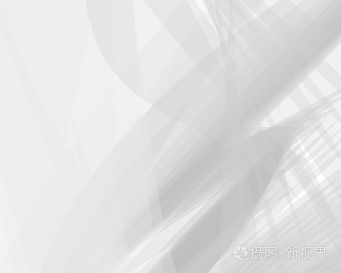 单色白色抽象矢量背景,灰色透明波
