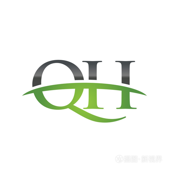 首字母qh绿色耐克标志耐克标志
